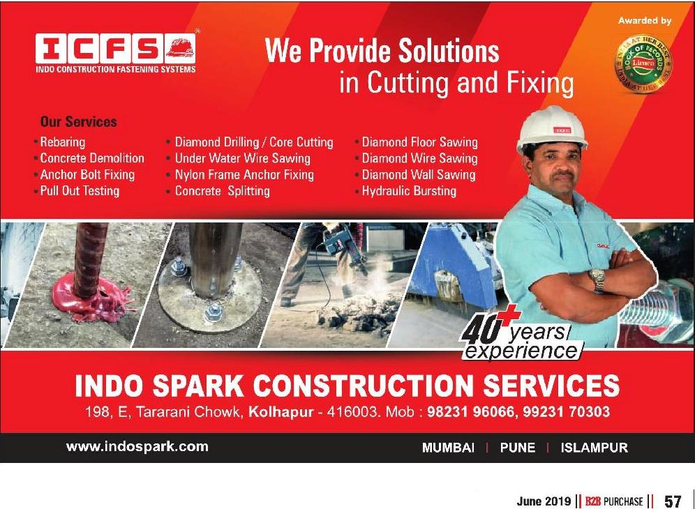 Turnkey solutions for cutting & fixing concrete structure